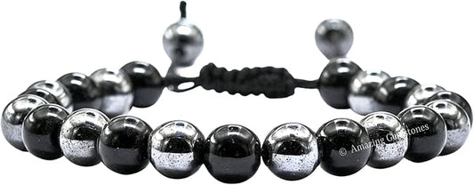 Natural Healing Crystal Bracelet for Women - Mens Bracelet Energy Balancing Gemstones Set - Adjustable Stone Bead Bracelet for Men and Women - Chakra Crystal Therapy Accessory, Meditation