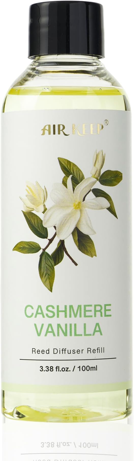 Airkeep Reed Diffuser Oil Refill/Cashmere Vanilla/3.38oz（100ml/1 Pack/Scented Oil Refill for Reed Diffuser Home Fragrance for Bedroom, Bathroom Office Home Decor