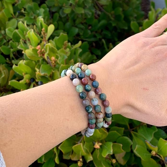 Adabele 1pc Natural Stretch Gemstone Bracelet 6mm (0.24 Inch) Bead 7" 7.5" 8 inch Healing Crystal Quartz Energy Chakra Jewelry Women Birthday Gift