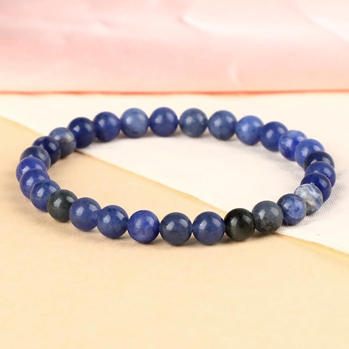 LPBeads Handmade Natural Gemstone Stretch Elastic Bracelet Healing Crystal Round Stone Beads Jewelry Gifts for Women Men