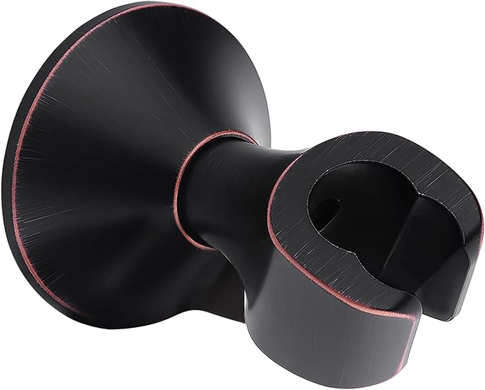 BRIGHT SHOWERS Strong Adhesive Shower Head Holder with Dual Angle Adjustable, Wall Mounted Handheld Shower Bracket, Easy Installation, Screw Mounting Options, Oil-Rubbed Bronze