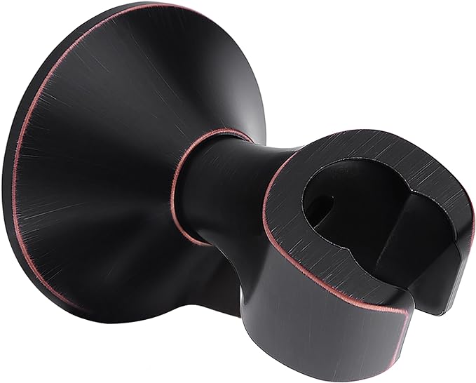 BRIGHT SHOWERS Handheld Shower Head Holder with Dual Angle Positions, Wall Suction Bracket Includes Adhesive 3M Disc, No Tools Required and Easy Installation, Oil Rubbed Bronze Finish