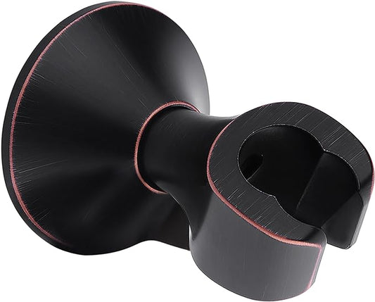 BRIGHT SHOWERS Handheld Shower Head Holder with Dual Angle Positions, Wall Suction Bracket Includes Adhesive 3M Disc, No Tools Required and Easy Installation, Oil Rubbed Bronze Finish