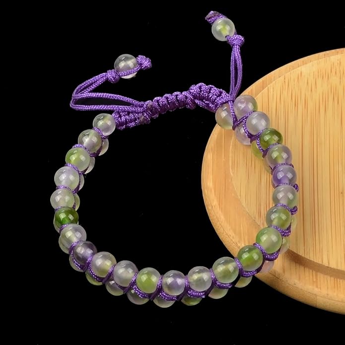 MASSIVE BEADS Double Layer Natural Chakra Healing Power Crystals Macrame Bracelet Yoga Stone Beads Gemstone Meditation Relax Anxiety Bangle for Unisex Women Men