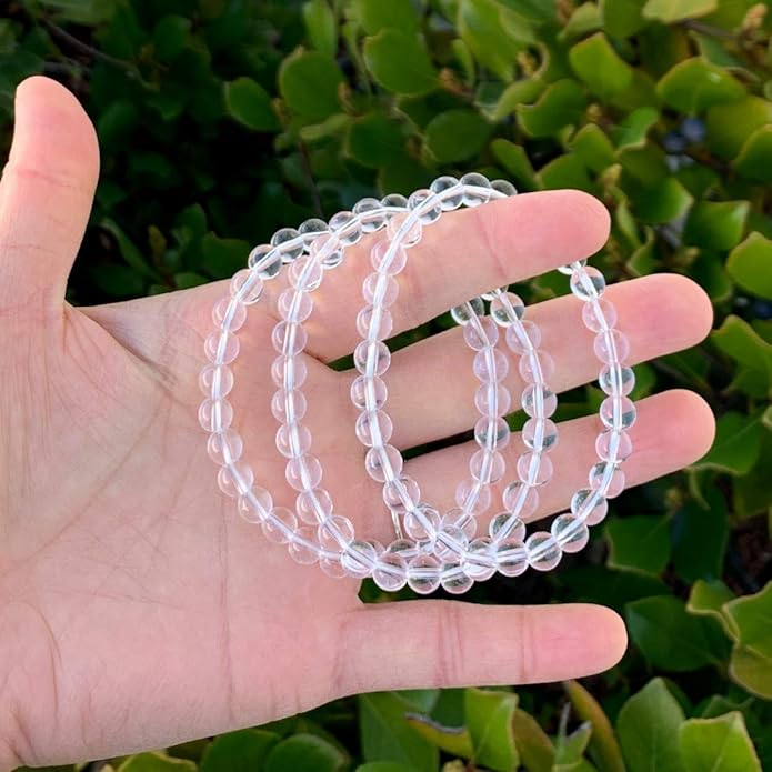 Adabele 1pc Natural Stretch Gemstone Bracelet 6mm (0.24 Inch) Bead 7" 7.5" 8 inch Healing Crystal Quartz Energy Chakra Jewelry Women Birthday Gift