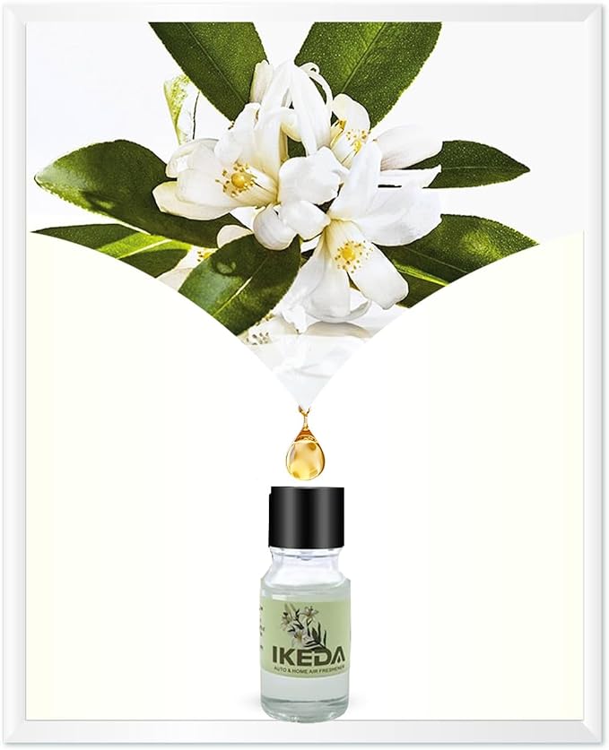 Car Air Freshener,White Musk Hand Woven Hanging Natural Odor Eliminator with 10ml Essential Oil,Wooden Diffuser Balls Deodorizer for Home, Vehicles