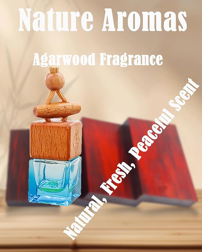 Car Air Freshener 8ml Nature Scents | 45-Days Long-Lasting Fragrance | Automotive Hanging Diffuser Bottles | Remove Auto Odor Fresh Air for Men Home Deodorizer (1pcs, Red Sandalwood)