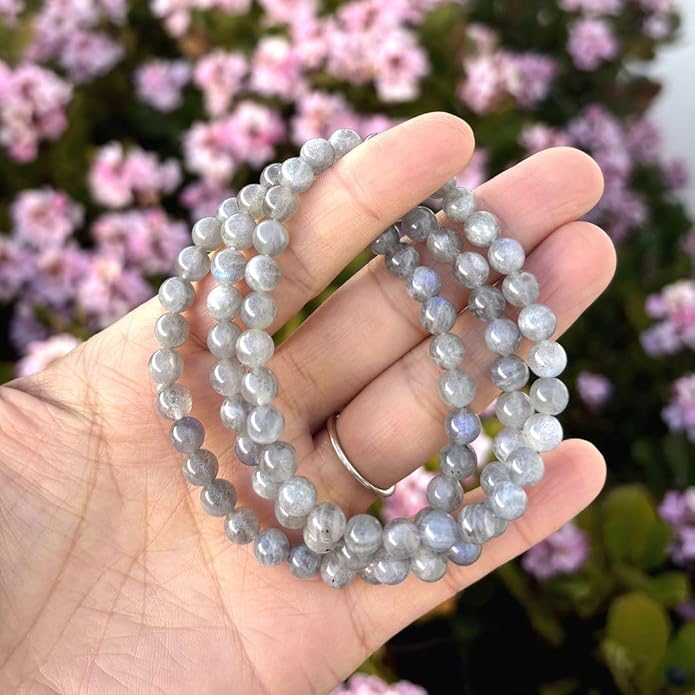 Adabele 1pc Natural Stretch Gemstone Bracelet 6mm (0.24 Inch) Bead 7" 7.5" 8 inch Healing Crystal Quartz Energy Chakra Jewelry Women Birthday Gift