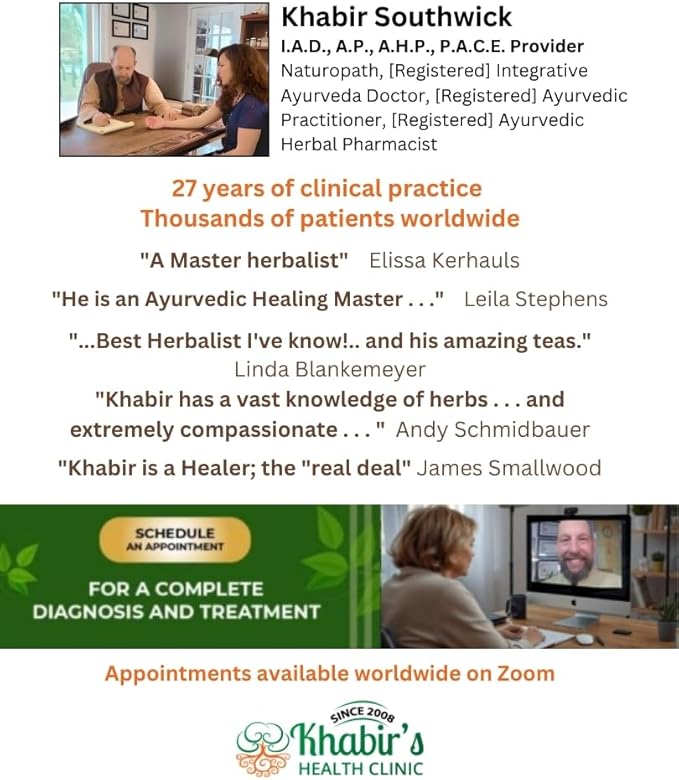 Acid Reflux Tea - Reduces Abdominal Inflammation, Heartburn, and Acid Reflux, formulated by Master Herbalist Khabir- Organic, Non-GMO, no addatives