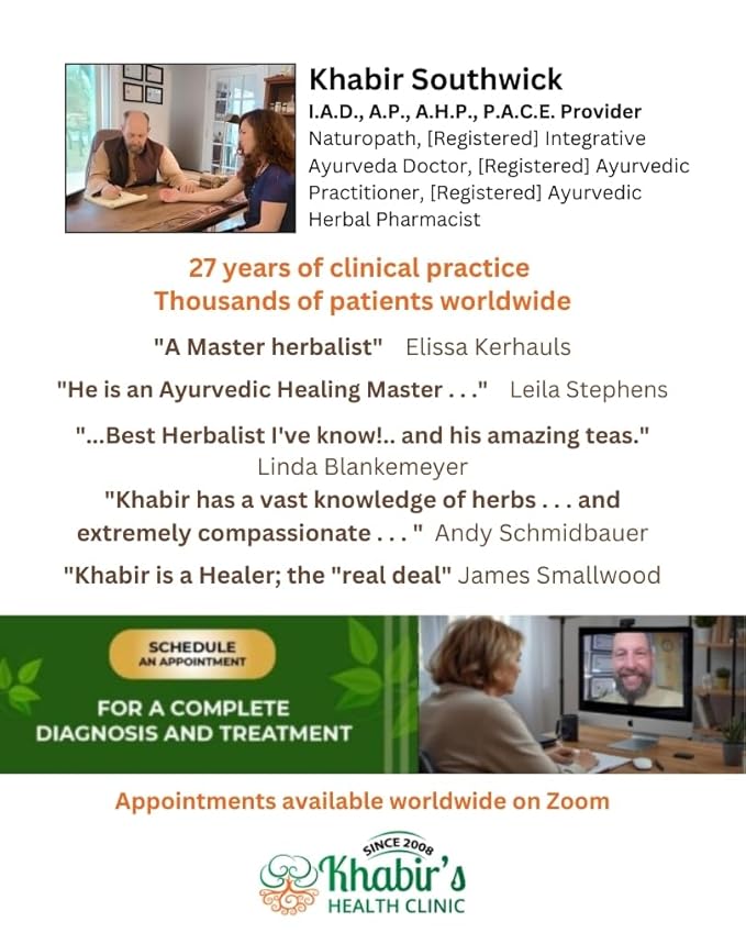 Brain & Memory Tea – With Ginkgo, Gotu Kola & Chaga – Supports focus, memory & clarity – Organic, caffeine-free tea for students, professionals & seniors – Formulated by Khabir Southwick