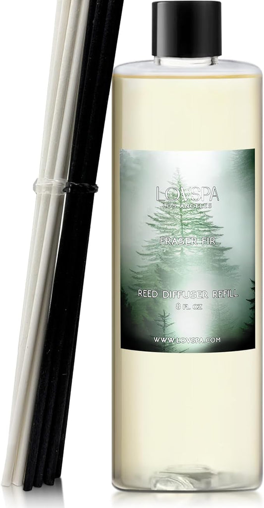 LOVSPA Fraser Fir Pine Diffuser Oil - Holiday Essential Oils for Diffuser Refill & Air Freshener Room Spray - Long-Lasting & Natural Home Fragrance, Scented Oil for Diffusers, USA Made, 8 oz