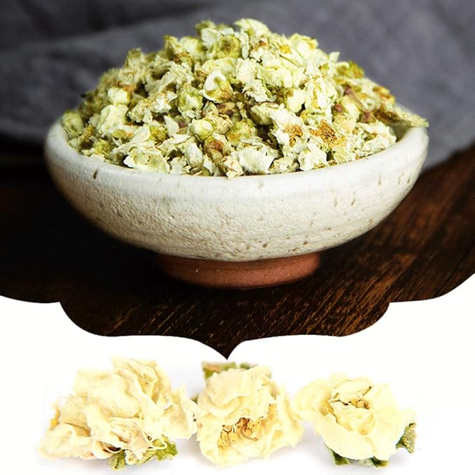 Plant Gift White Plum Blossom Tea Dried Flower Tea, Plum Green Tea Loose Health Tea Herbal Green Plum Bossom Tea 35g