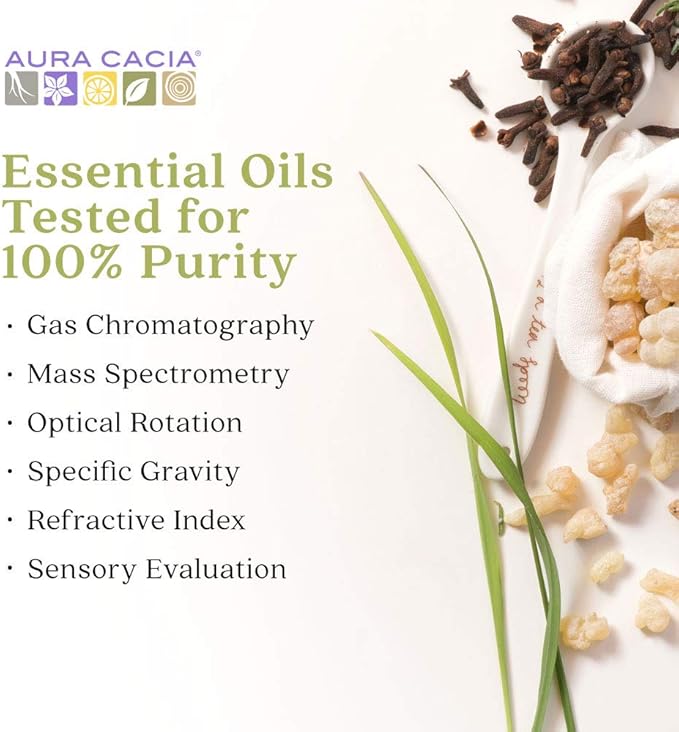 Aura Cacia Discover Essential Oils Kit, 4-Pack, Lavender, Eucalyptus, Peppermint & Tea Tree Oils, Excellent Starter Set