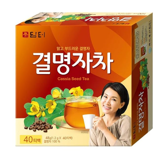 Damtuh Cassia Seed Tea – Traditional Korean Herbal Tea, Smooth & Caffeine-Free, 40 Tea Bags (1.2g each)