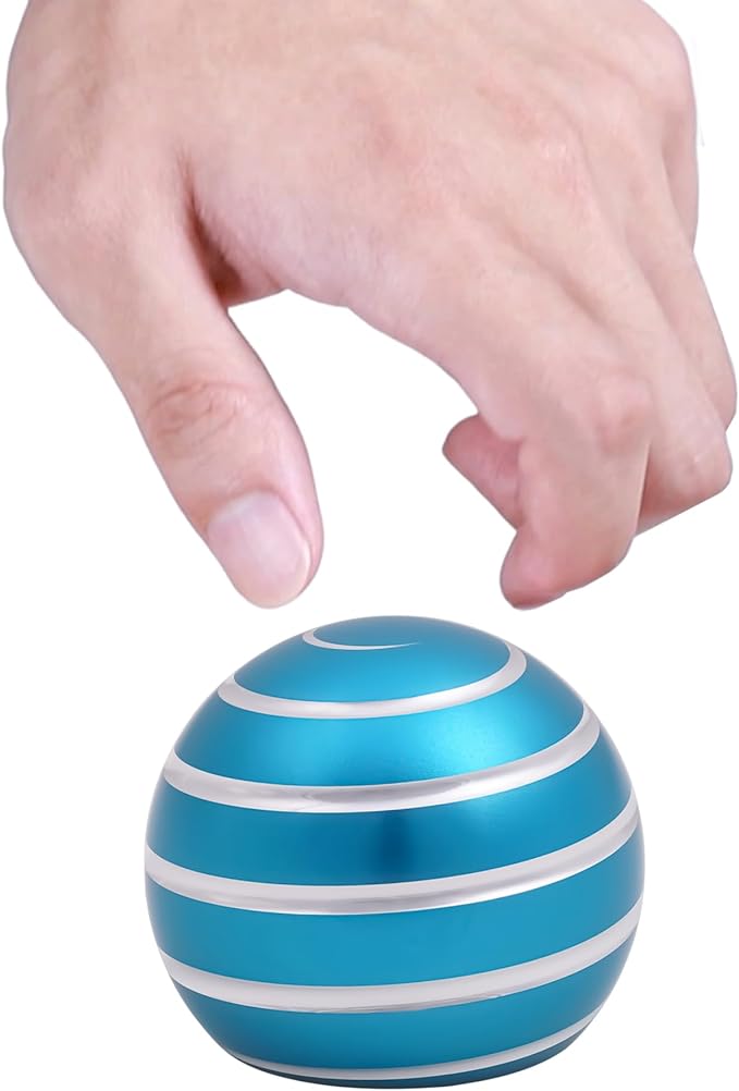 Desk Toys for Fidget Kinetic Cool-Gadgets: 180 Seconds Spinning Toy, Cool-Stuff Thing for Adult Teen Children Kid, Optical-Illusion Stress-Relief Gifts Ball for Man Women Home Office School Christmas