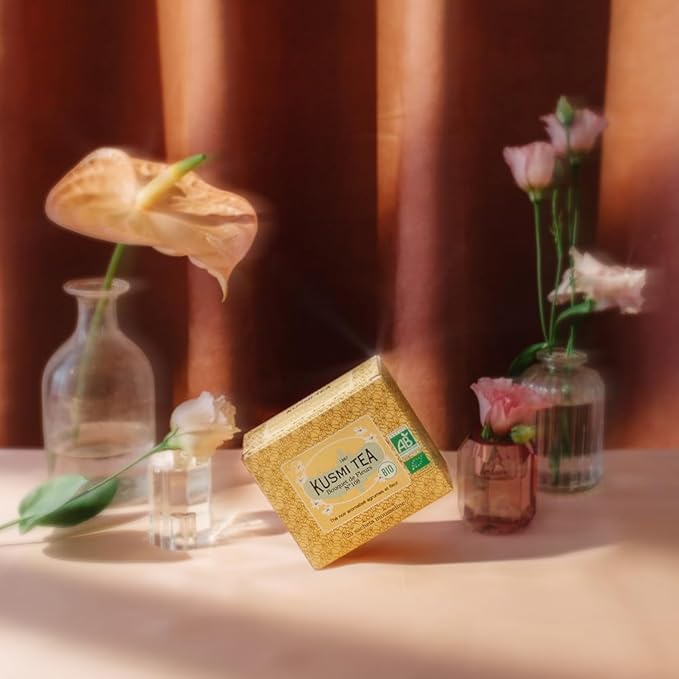 Kusmi Tea - Pack of 2 Boxes of Tea Bags - Anastasia + Bouquet of Flowers No.108 - Organic Black Tea with Bergamot + Organic Black Earl Grey Tea with Bergamot and Ylang-Ylang - 2x20 Tea Bags