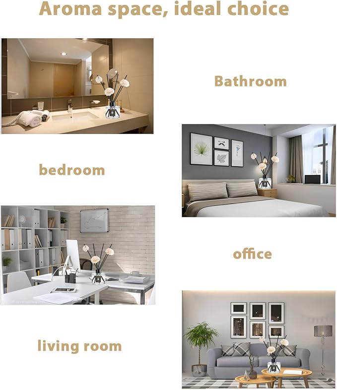 King of Scent Reed Diffuser & Oil Diffuser Sticks with Flower, Aromatherapy, Home & Kitchen Décor,Fragrance and Gift (Ritz Carlton)