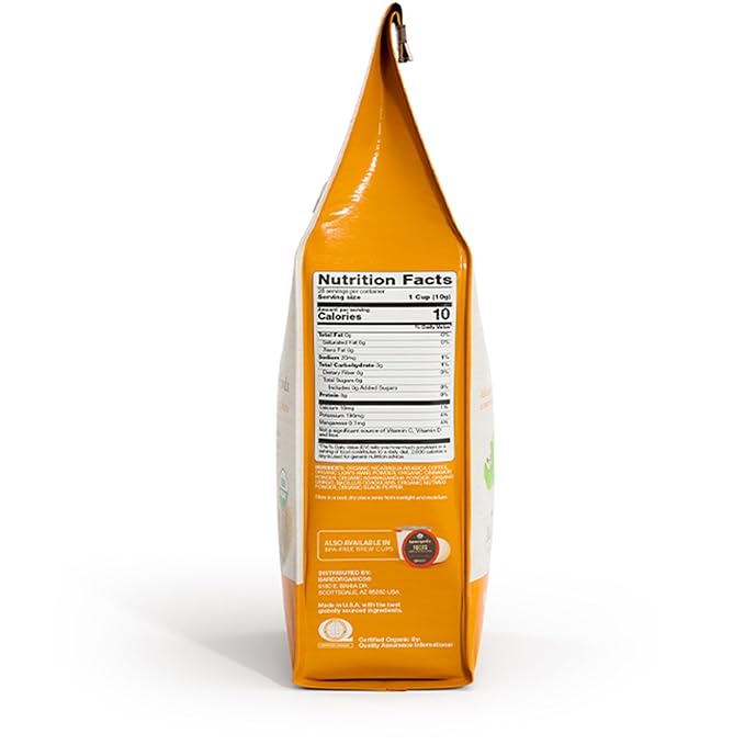 Focus Coffee with Superfoods - Organic Probiotic Mushroom Ground Bagged Coffee, Supports Healthy Focus & Digestion, Infused with Ashwagandha, Lion's Mane, and Cinnamon, USDA Certified Organic 10 oz