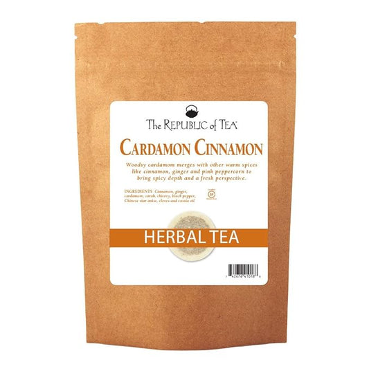 The Republic of Tea Cardamon Cinnamon Herbal Tea, 250 Tea Bag Bulk