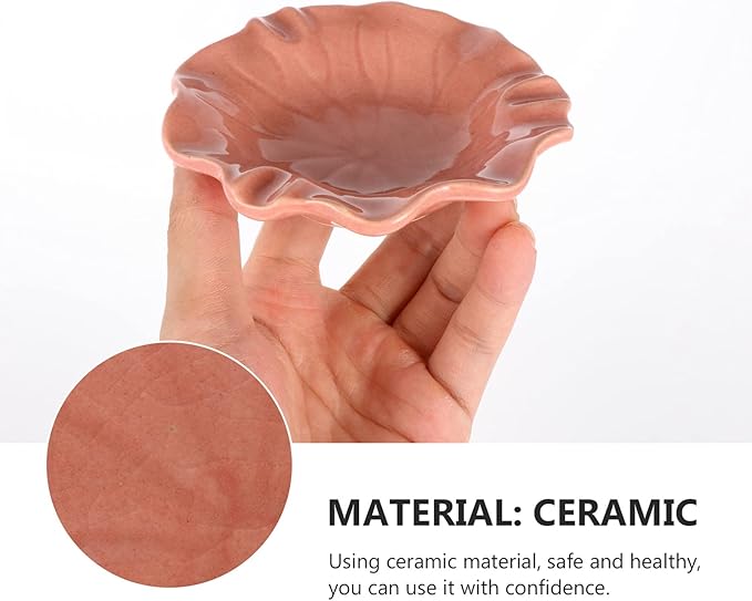 Ceramic Dish for Electric Oil Burner Warmer Diffuser Bowl Holder Essential Oil Plate Ceramic Warmer Tealight Candle Holder Bowl Home Decoration Red