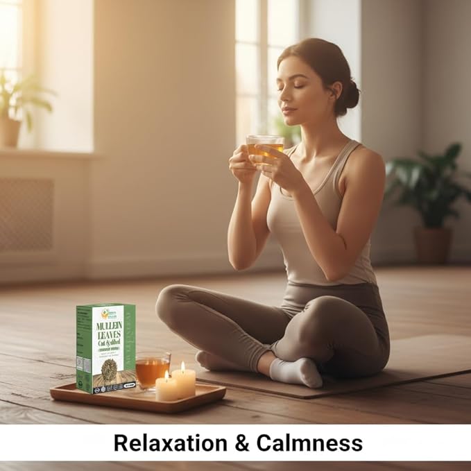 Herbs Botanica Mullein Leaf Tea Loose Leaves Mullein Herb Mullen Respiratory Health, Skin Health, Supports Digestive Health Soothing Sore Throats 4 oz