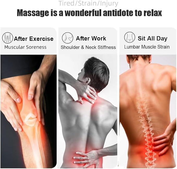 Fascia Muscle Roller, Cellulite Massager Fascia Roller for Cellulite and Sore Muscles, Neck, Leg, Back, Pressure Trigger Point Body Roller Deep Tissue Massage Stick Tools - 3 Massage Balls | Red