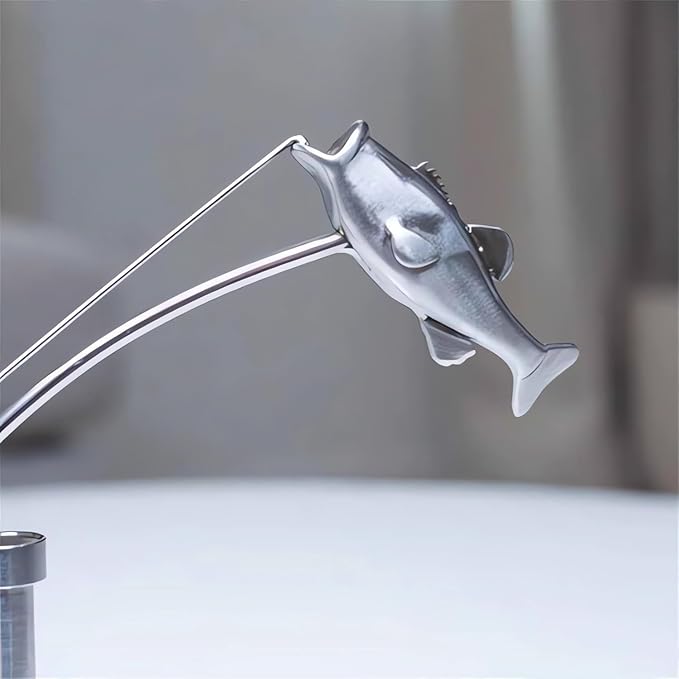 Kinetic Fishing Sculpture - Balance Art for Your Space, Fisherman Kinetic Balancing Desk Toy Fishing Physics Sculpture for Home Office Art Deco, Stainless Steel Balance Physics Toy (2pcs)
