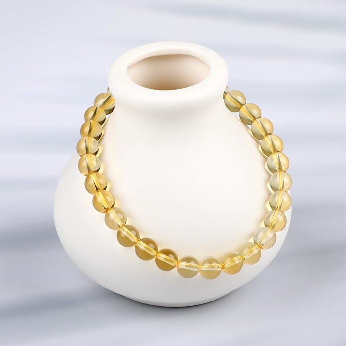 LPBeads Handmade Natural Gemstone Stretch Elastic Bracelet Healing Crystal Round Stone Beads Jewelry Gifts for Women Men