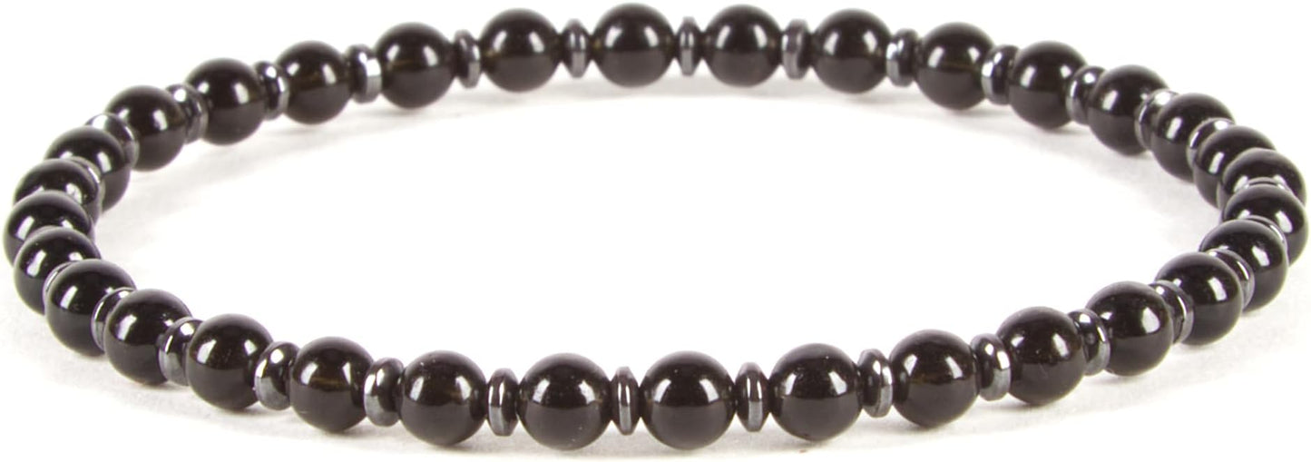 Cherry Tree Collection - Small, Medium, Large Sizes - Gemstone Beaded Bracelets For Women and Men - 4mm Round Beads