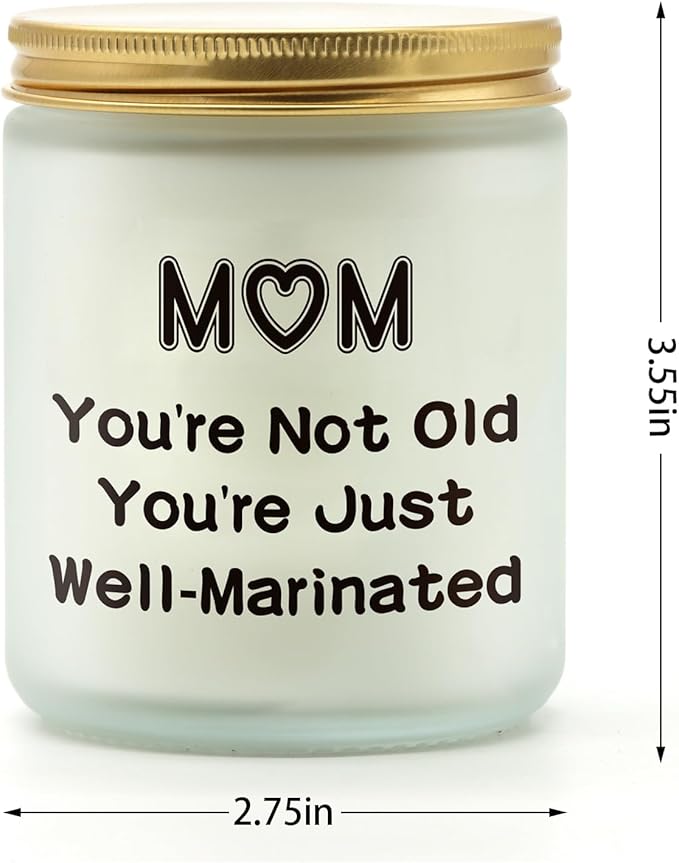 Lihome Birthday Gifts for Mom - Best Mom Gifts from Daughter Son, Funny Birthday & Mothers Day & Thanksgiving & Christmas Gifts, Vanilla Coconut Candles(7oz), Small, White, WhiteCandle-Mom01