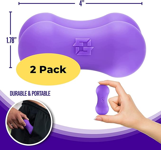 Ground Force Foot Roller 2 Pack – Portable Silicone Foot Massagers for Plantar Fasciitis, Heel Spurs, Arch & Heel Pain Relief, Neuropathy & Myofascial Release – Trigger Point & Recovery Tool