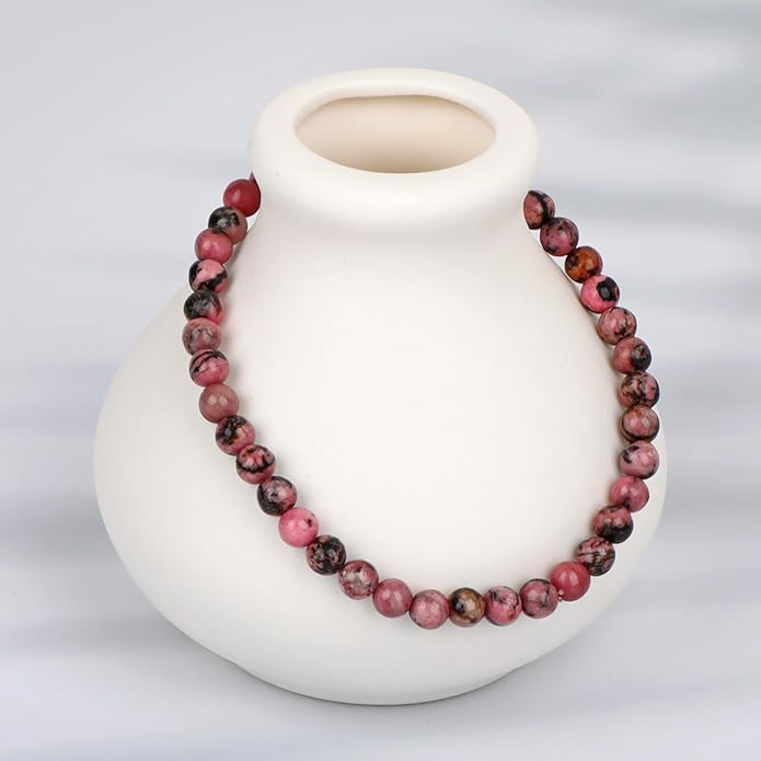 LPBeads Handmade Natural Gemstone Stretch Elastic Bracelet Healing Crystal Round Stone Beads Jewelry Gifts for Women Men