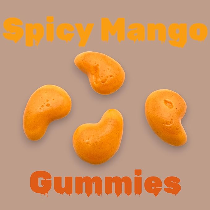 Gummy Filled Spicy Mangos - 1.5 lbs Exquisitely Sweet and Fiery Chewy Treats Perfect for Snacks, Parties and Gifts(24 oz)