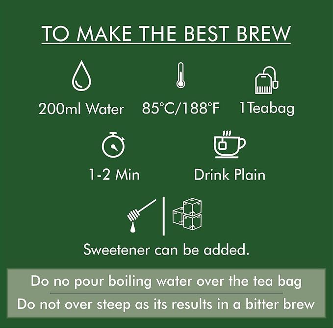 Octavius Lemon Honey Green Tea Bags – Pack of 50 Enveloped Tea Bags | Refreshing & Aromatic Blend with Natural Lemon and Honey | Antioxidant-Rich Green Tea for Detox & Immunity