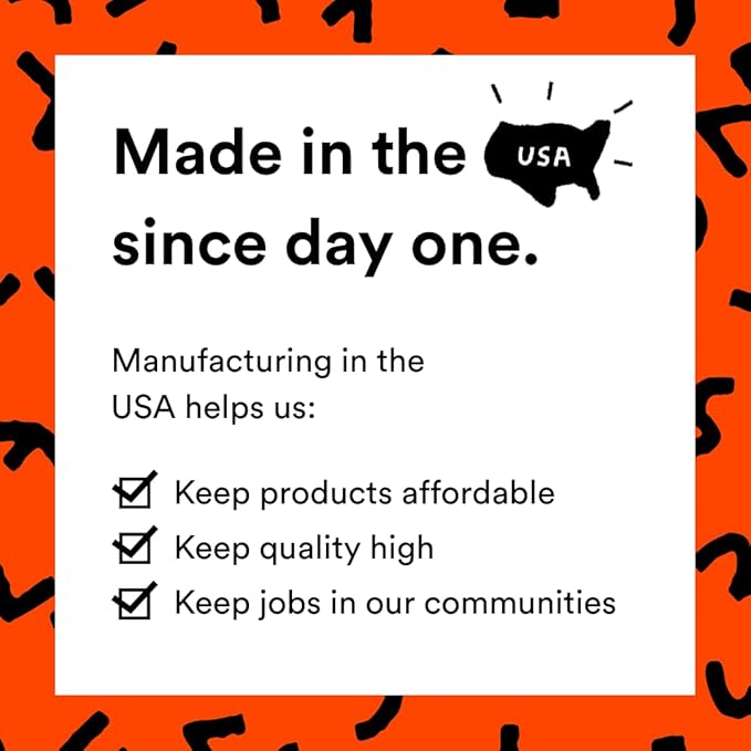 Boie USA Flat Body Scrubber - Hygienic, Exfoliating Loofah Alternative - Feels Like Silicone Scrubber Gentle on Sensitive Skin, Hypoallergenic, BPA- & Latex-Free, Made in The USA (Orange)