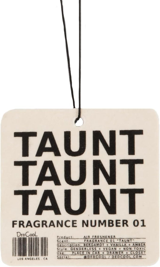 DedCool Air Freshener | 01 Taunt | For Cars, Closets & Drawers | Hanging Odor Eliminator | Long-Lasting Scent Infused with Essential Oils | Vegan, Non-Toxic, Cruelty-Free Fragrance For All