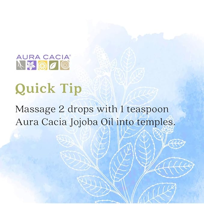 Aura Cacia 100% Pure Peppermint Essential Oil | GC/MS Tested for Purity | 120 ml (4 fl. oz.) | Mentha piperita