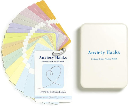 Anxiety Relief Cards – Gentle Affirmation Cards for Women and Teens – Mindfulness, Meditation, Motivational and Coping Skills Support – Thoughtful Gift for Stress Relief & Self-Care