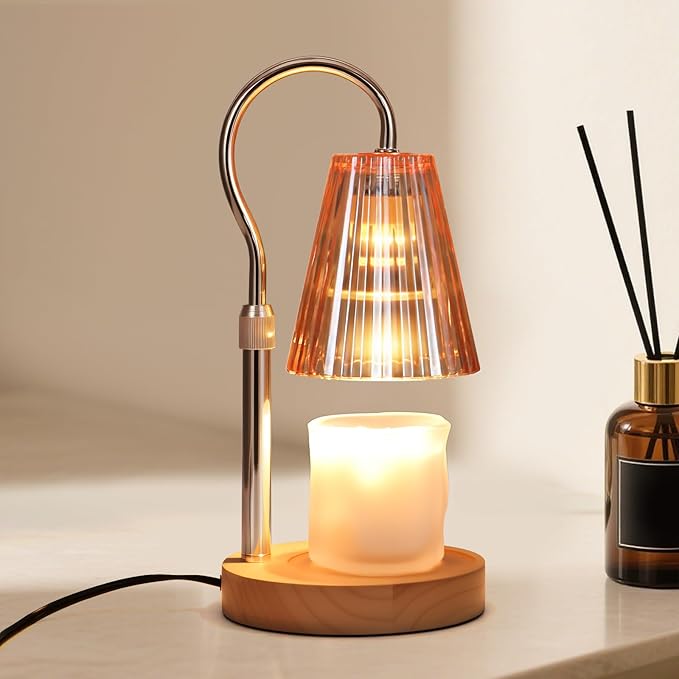 SnowBB Candle Warmer Lamp with Timer Dimmer, Adjustable Height, Birthday Gifts for Women Mom Friend Sister, House Warming Gift New Home Decor, Vintage Wax Melt Warmer, Christmas White Elephant Gifts