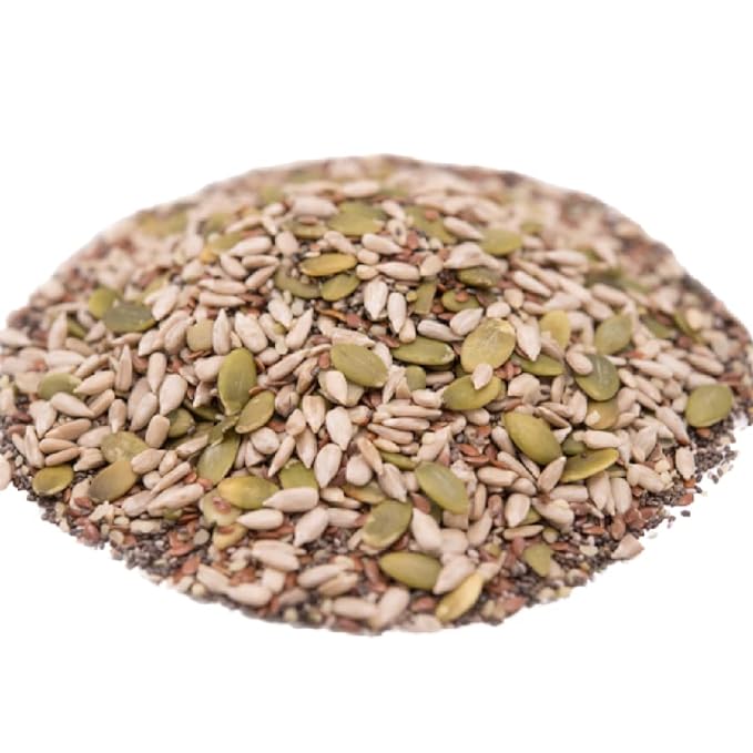 GERBS Super 5 Seed Snack Mix 1 LB. Premium Grade | Top 14 Food Allergy Free | Resealable Bulk Bag | Made in USA | Raw Pumpkin Sunflower Chia Hemp Flax Seed Trail Mix | Gluten Peanut Tree Nut Free