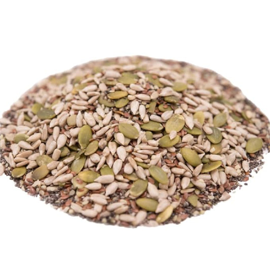 GERBS Super 5 Seed Snack Mix 1 LB. Premium Grade | Top 14 Food Allergy Free | Resealable Bulk Bag | Made in USA | Raw Pumpkin Sunflower Chia Hemp Flax Seed Trail Mix | Gluten Peanut Tree Nut Free