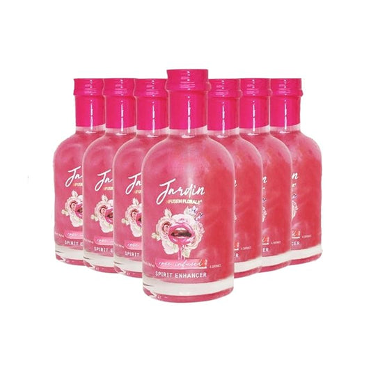 Jardin Rose 7 Pack Infused Syrup -Sugar-Free Cocktail Mixers - Mixers for Cocktails and Mocktails - Aromatic & Floral - Shimmer - Party Favors (6.76 oz)