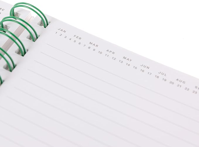 Graphique Beetles Hardbound Spiral Journal, 160 Ruled Pages Hard Cover Notebook, Diary, Lists, Record Month and Date, Premium Paper, 6” x 8”