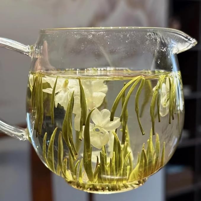 Silver Tip Jasmine Green Tea – Delicate Loose Leaf Tea with Jasmine Scent – 180g / 6.3oz – 茉莉白毫