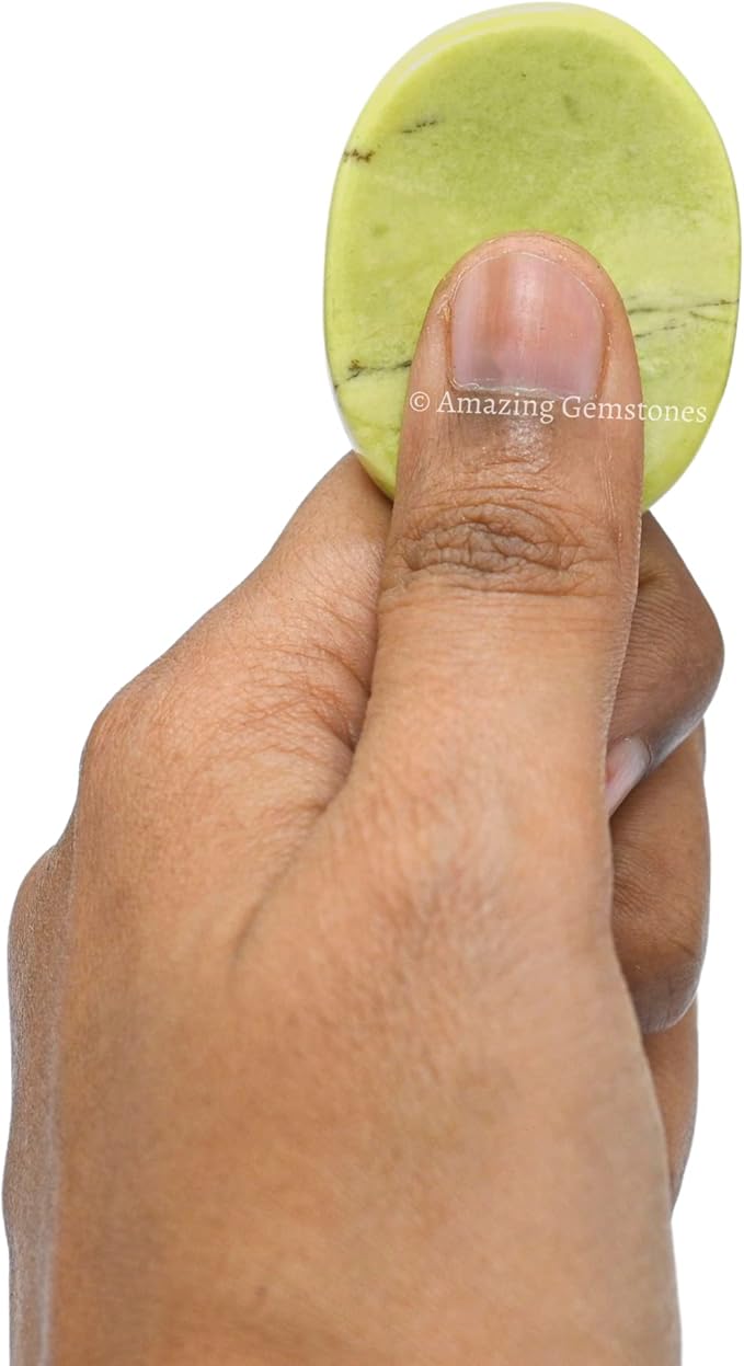 Amazing Gemstone Serpentine Worry Stone Crystals, Healing Stones