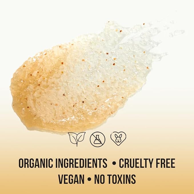 24K Gold Body Scrub, Natural Exfoliating Face Sugar Scrub With Anti-Aging Properties, Pure Skin Moisturizer, Reduce Wrinkles Deep Pore Cleansing Moisturizing Hydrating Skincare, Great Gift for Women