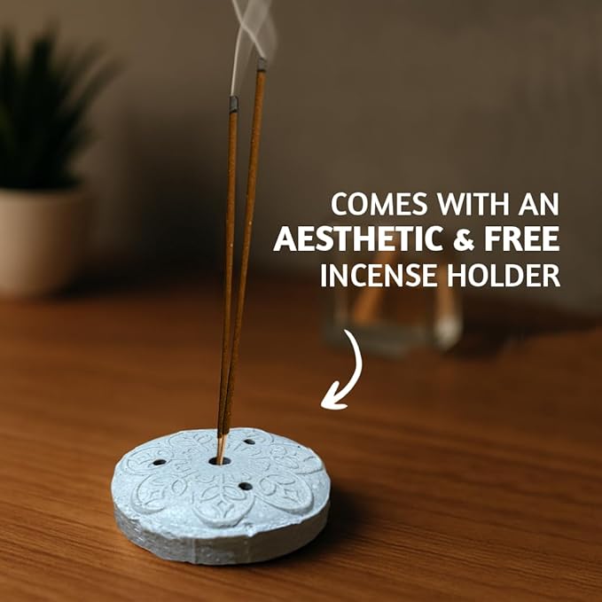 Folkulture Church Incense Sticks | Set of 100 Insence-Sticks with Holder for Relaxation | Frankincense & Myrrh, Catholic Incense | Organic, Slow Burning & Non Toxic Inscents for Worship