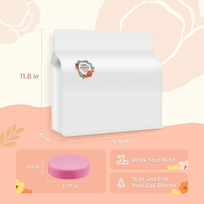 Shower Steamers Multi-Quantity Packed (45PCS) Women/Men Gift Set–Lavender, Verbena, Eucalyptus Aromatic Shower Bombs, Individually Wrapped Tablets for Mother's Day & Anniversaries