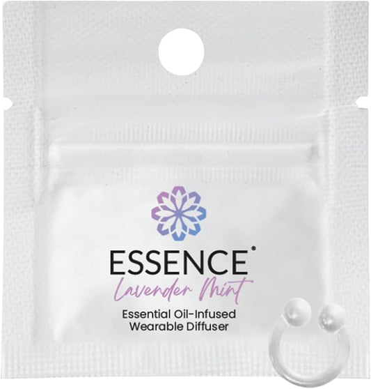 Essence Wearable Aromatherapy Nasal Diffuser – Lavender Mint Essential Oil Nose Ring Silicone Inhaler for Stress & Mood Support - Made in USA & Travel-Friendly