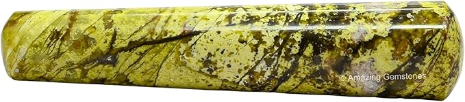 Amazing Gemstone Green Opal Crystal Wand Massage Stick - Pelvic Wand Gua Sha for Adults - Crystals and Healing Stones Massage Wands for Adults Gifts (Smooth)